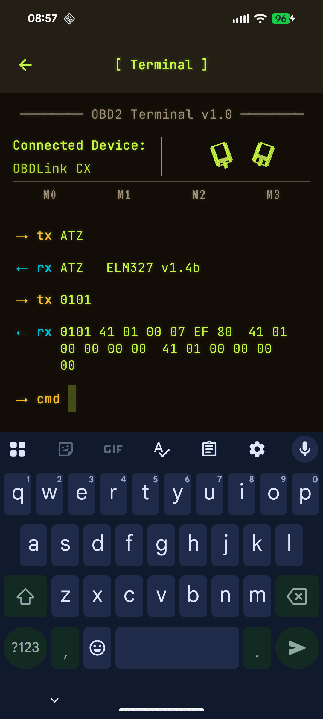 TracQi OBD2 terminal